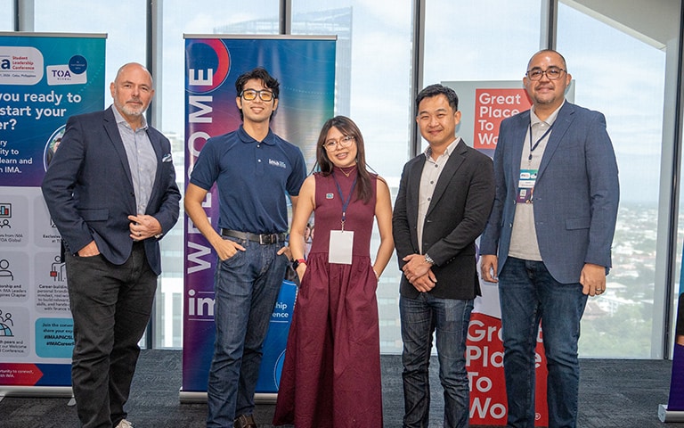Delegates of the Institute of Management Accountants Student Leadership Conference 2026 at TOA Global’s headquarters in Cebu